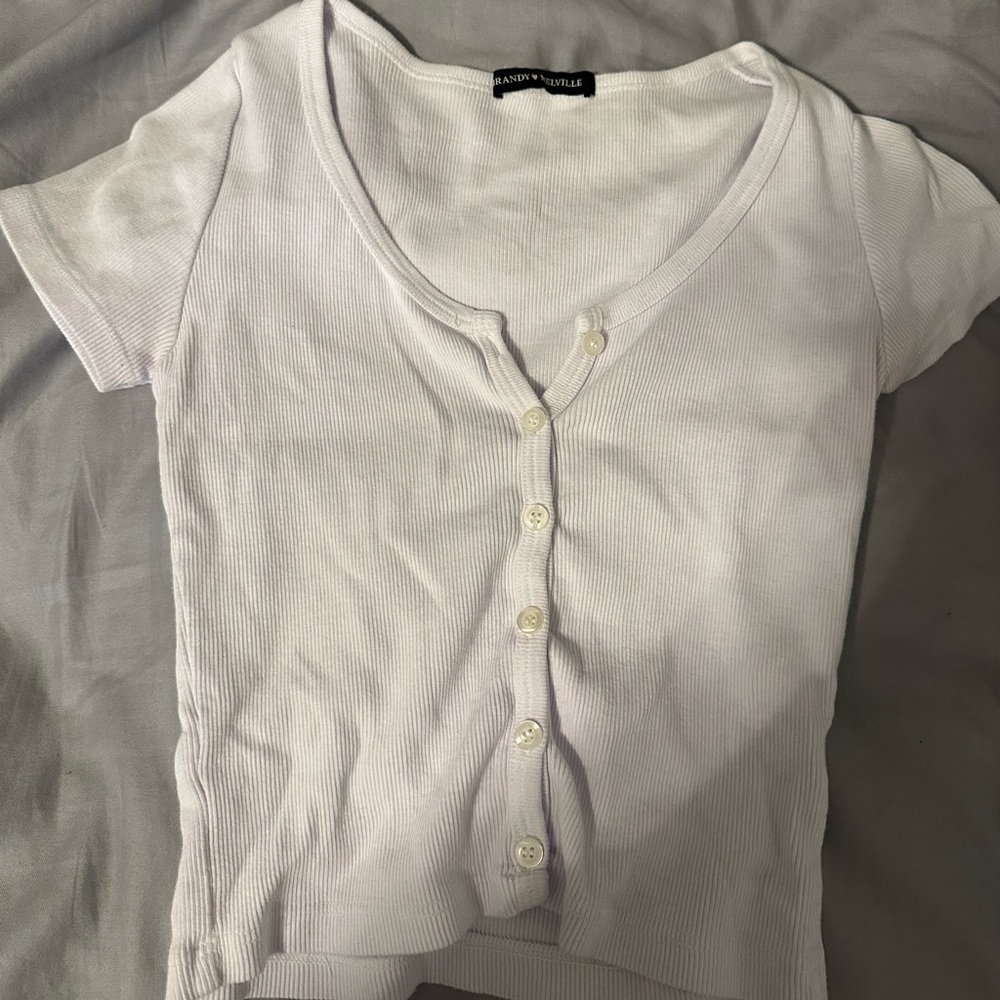 Brandy Melville white crop top.
